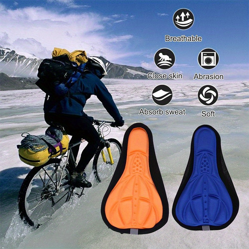 

Mtb Mountain Bike Cycling Thickened Extra Silicone 3d Gel Pad Cushion Cover Bicycle Seat