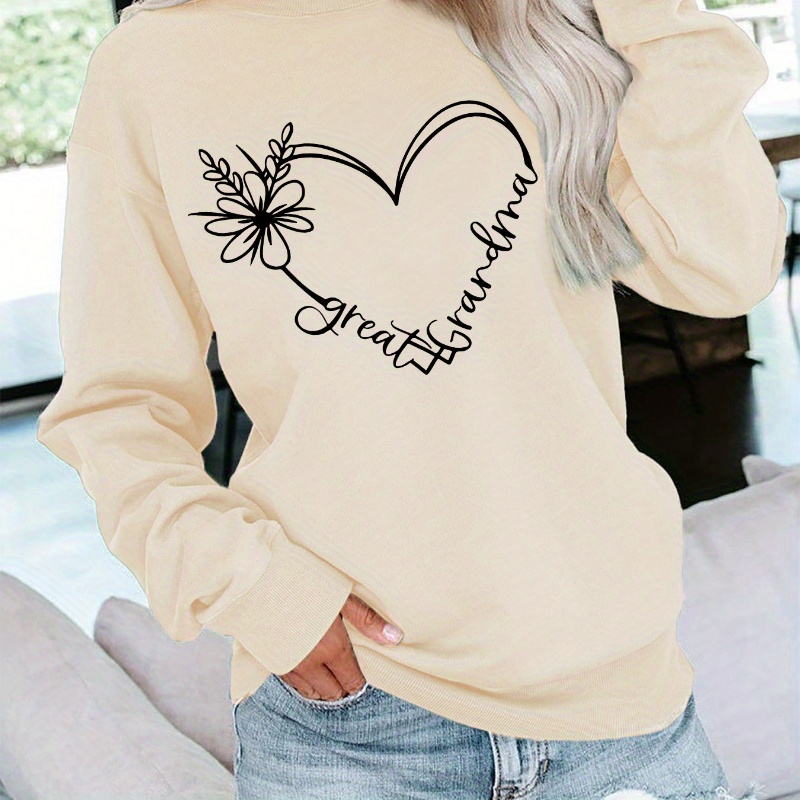 

Graphic Sweatshirt - Long Sleeve For Women, , For & Fall