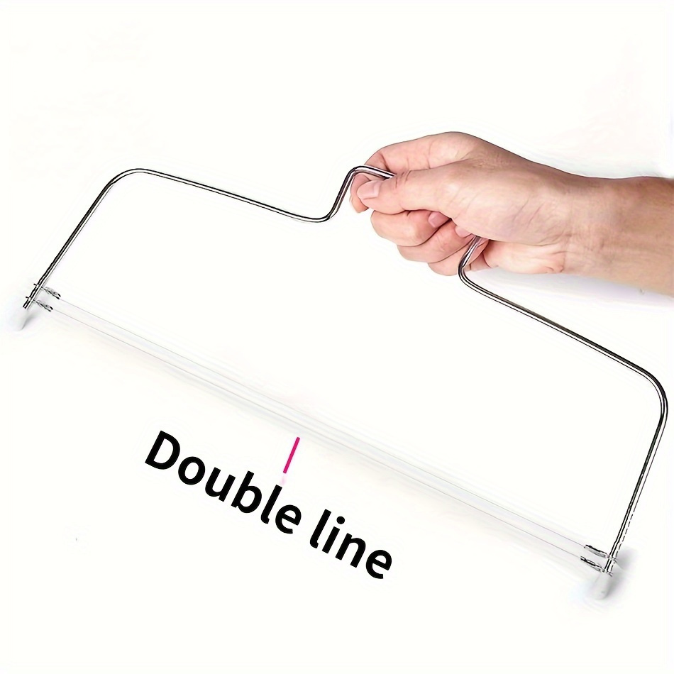 A Versatile Stainless Steel Cake Leveling Tool With Dual Lines, Designed For Layering Bread And Cakes, Featuring For Precise Cake Preparation, Ideal Baking Accessory For Uniform Cake Layers (1pc)