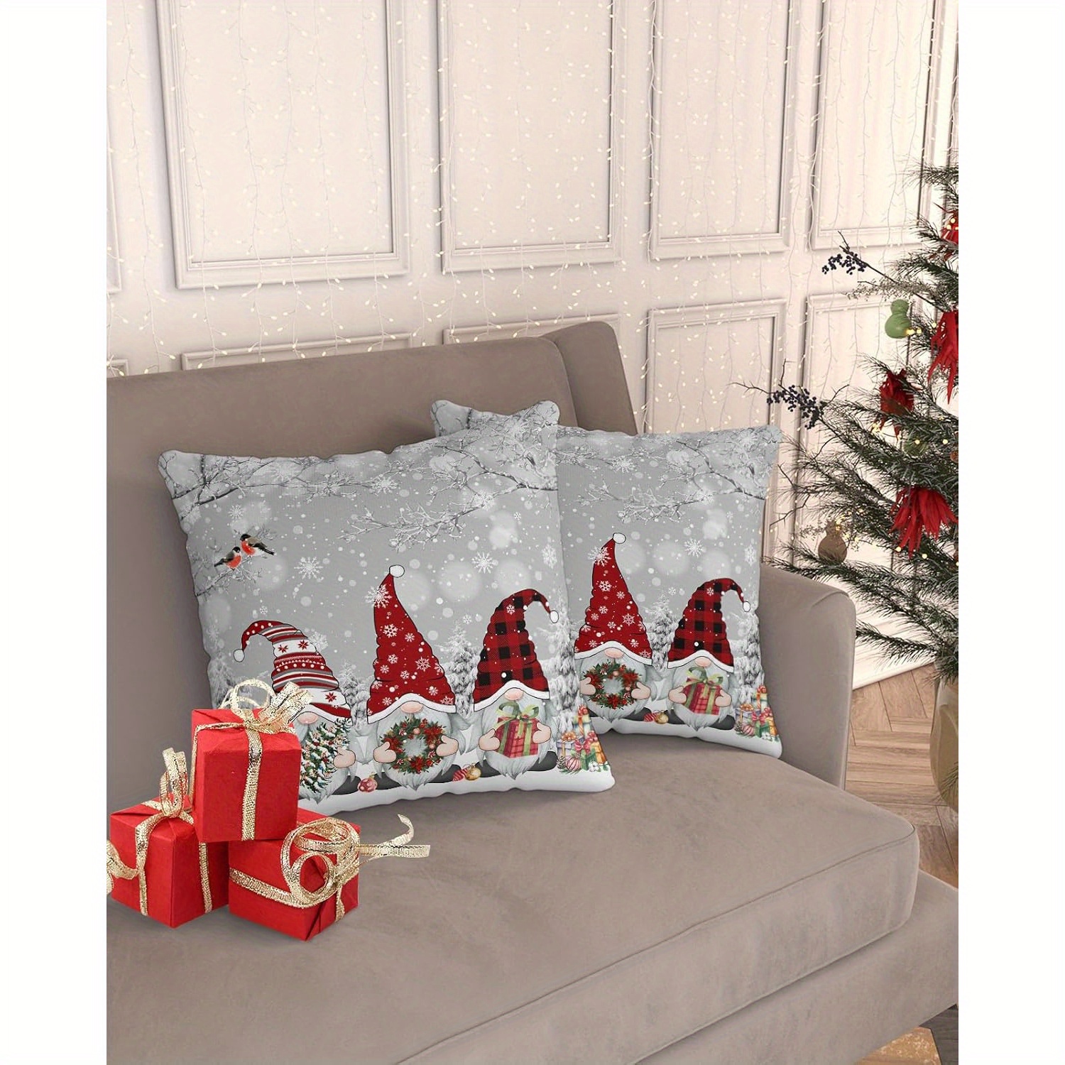 

Set Of 2 Christmas Seasonal 18x18 - , , , Decorative Polyester Sofa For Types