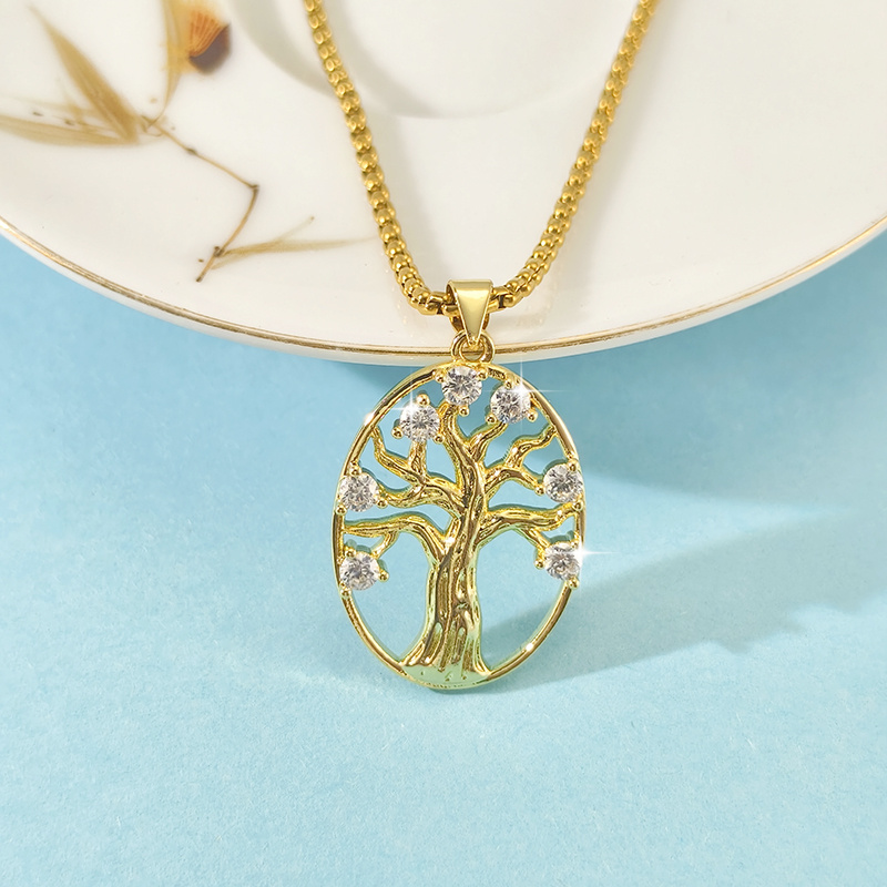 

Collier Pendentif Arbre de Vie d'Inspiration Vintage Élégant avec - pour Tenue Décontractée & Cadeau