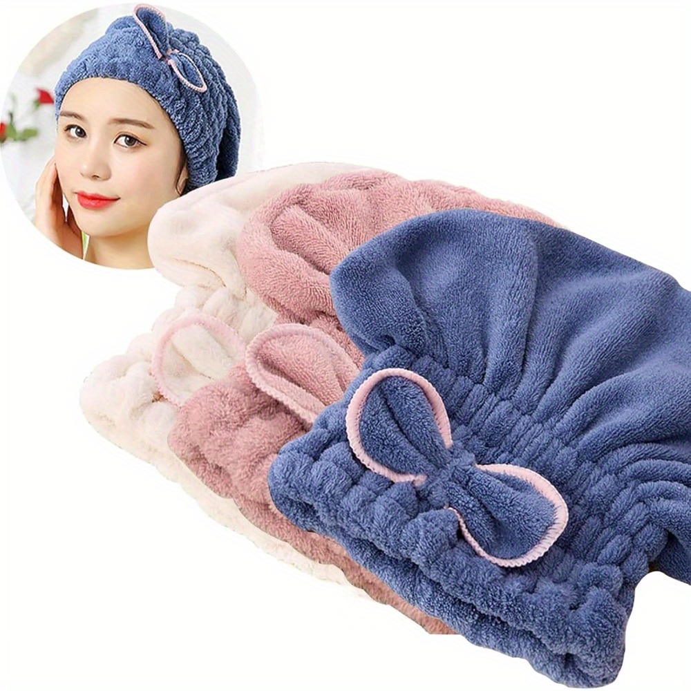 

3pcs Towel , Extrame & , Drying Drying Towel Turban For Wet Women, Christmas ,