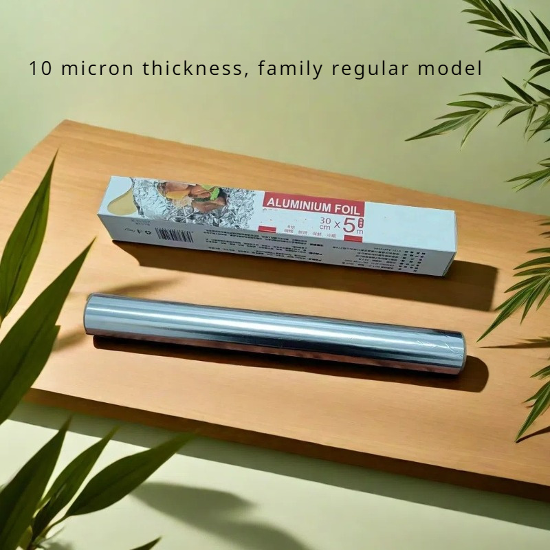 TEMU A Roll Of Aluminum Foil, Thickness, Regular Thickened Available, Food Grade Kitchen Tin Foil, Suitable For Air Fryer, , And , Non-returnable Container