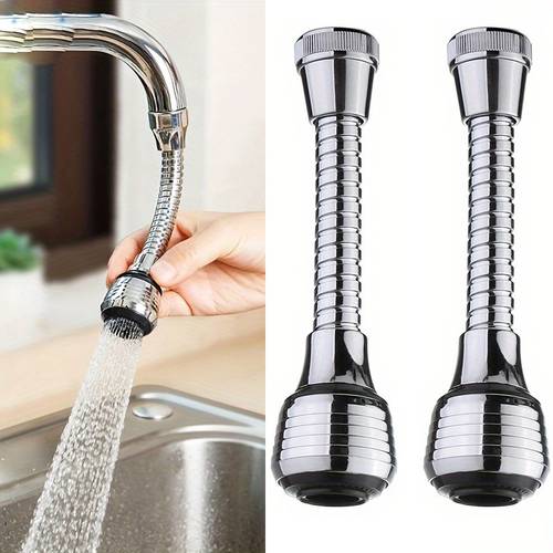 2pcs 360 rotating faucet extender dual spray anti durable abs material tool free installation suitable for bathroom and kitchen sinks compatible with most faucets space saving faucet accessory