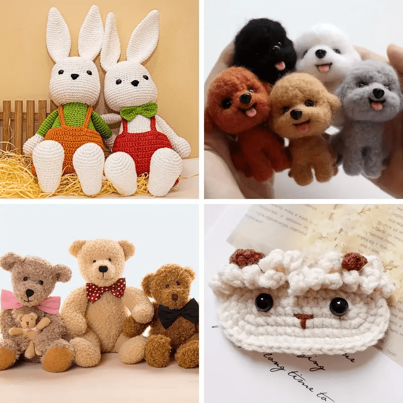 Sicherheitsaugen Für Amigurumi – 20 Mm, Schwarz, 40 Augen + 40 Unterlegscheiben, Für Häkeltiere & Puppen