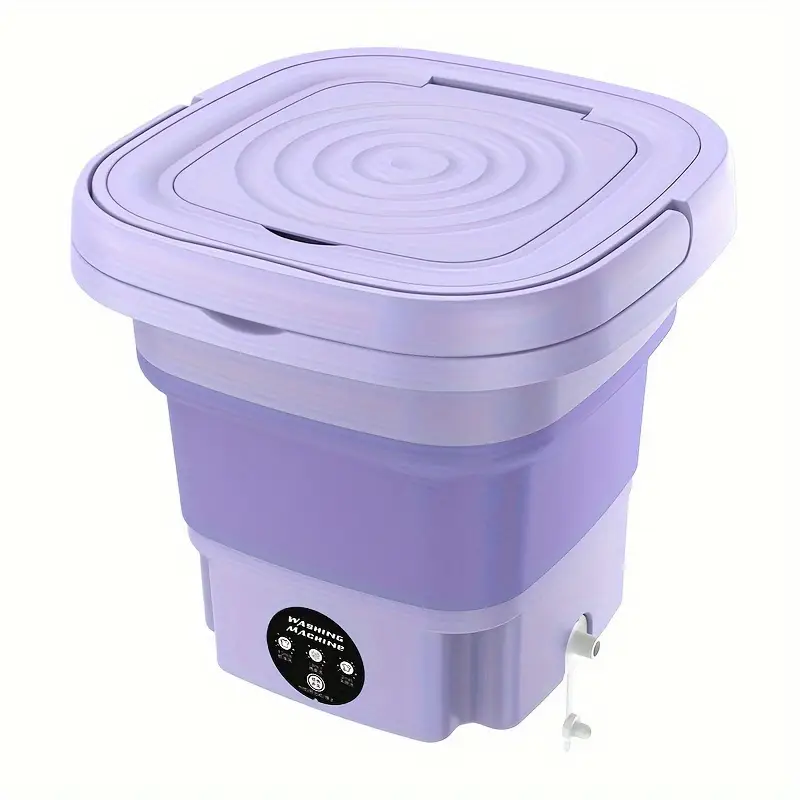 1 compact foldable washing machine suitable for car travel and   use space saving design for small spaces a portable appliance ideal for washing underwear socks and other delicate items on the go Product details 12