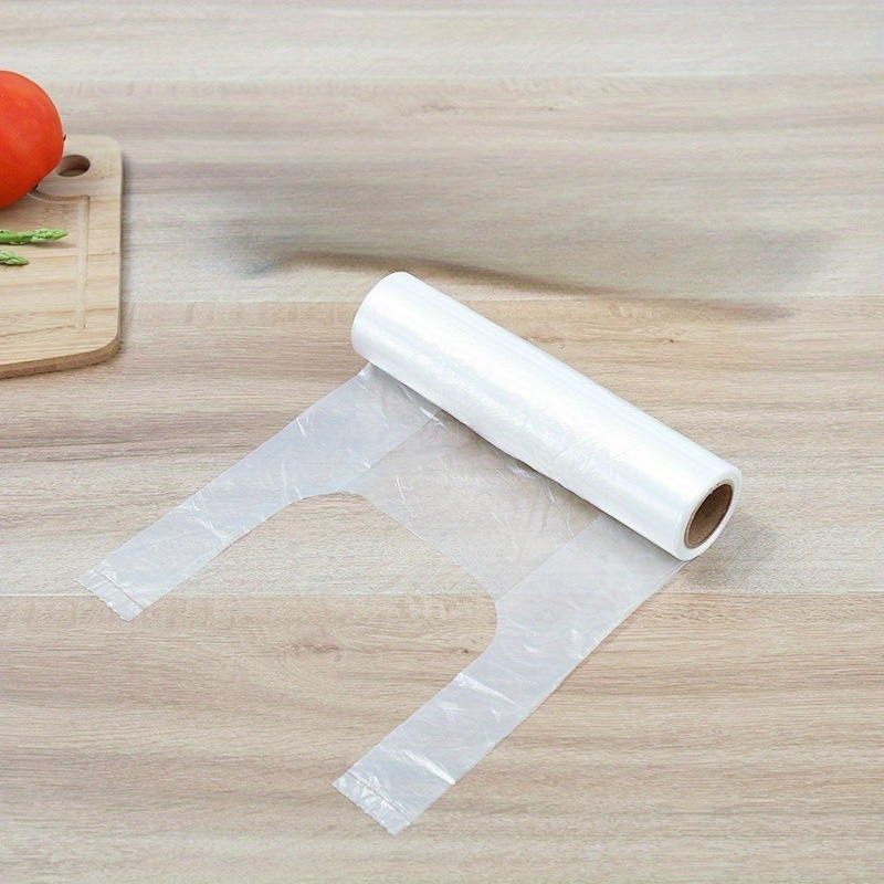 Large Transparent Disposable Freshness Bags - Perfect For Supermarket And Store Food Storage