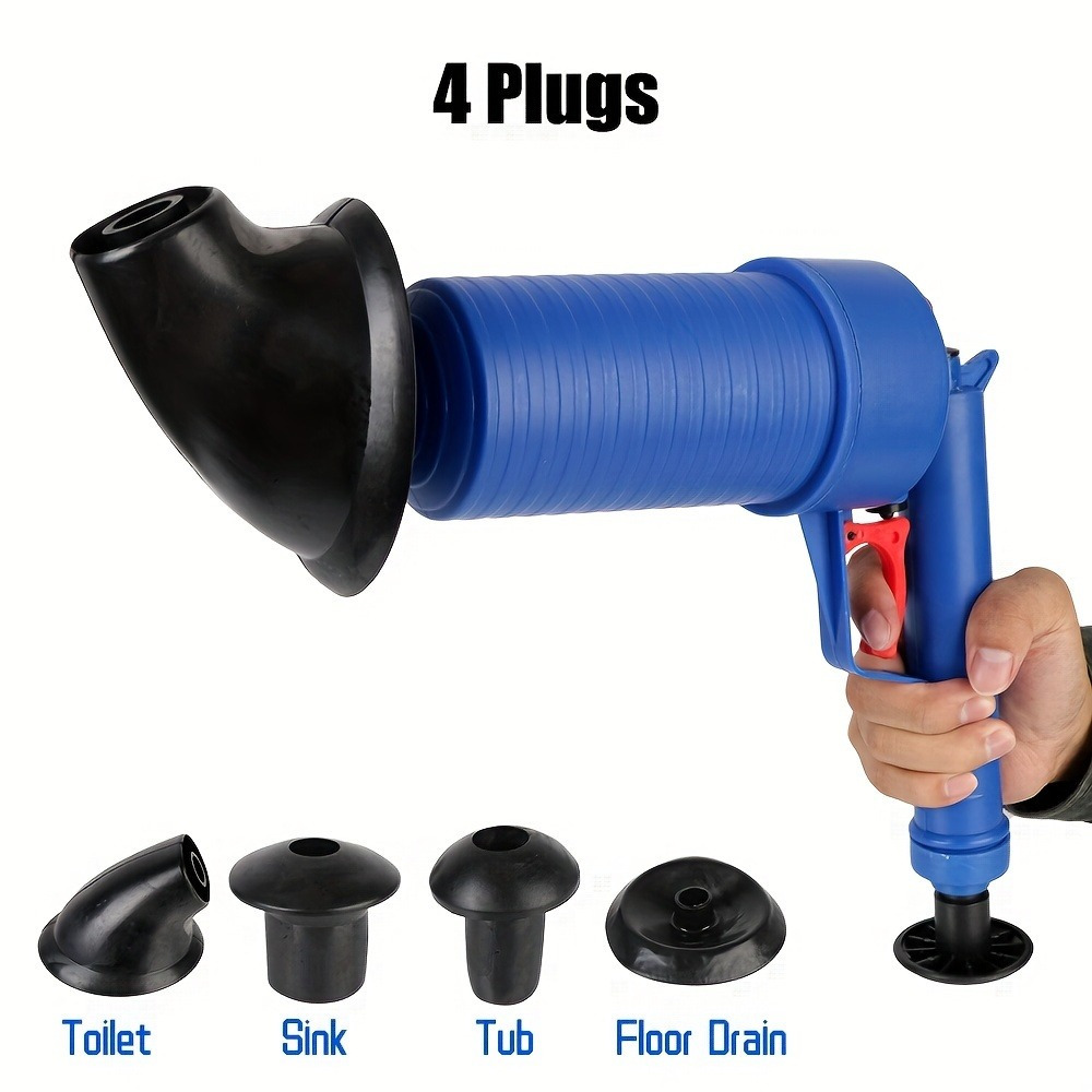 

Air Plunger Set For , , And Bathtub - 4 Suction , Plastic , No Or Battery Needed, Drain Unclogging Tool For And Bathroom Use