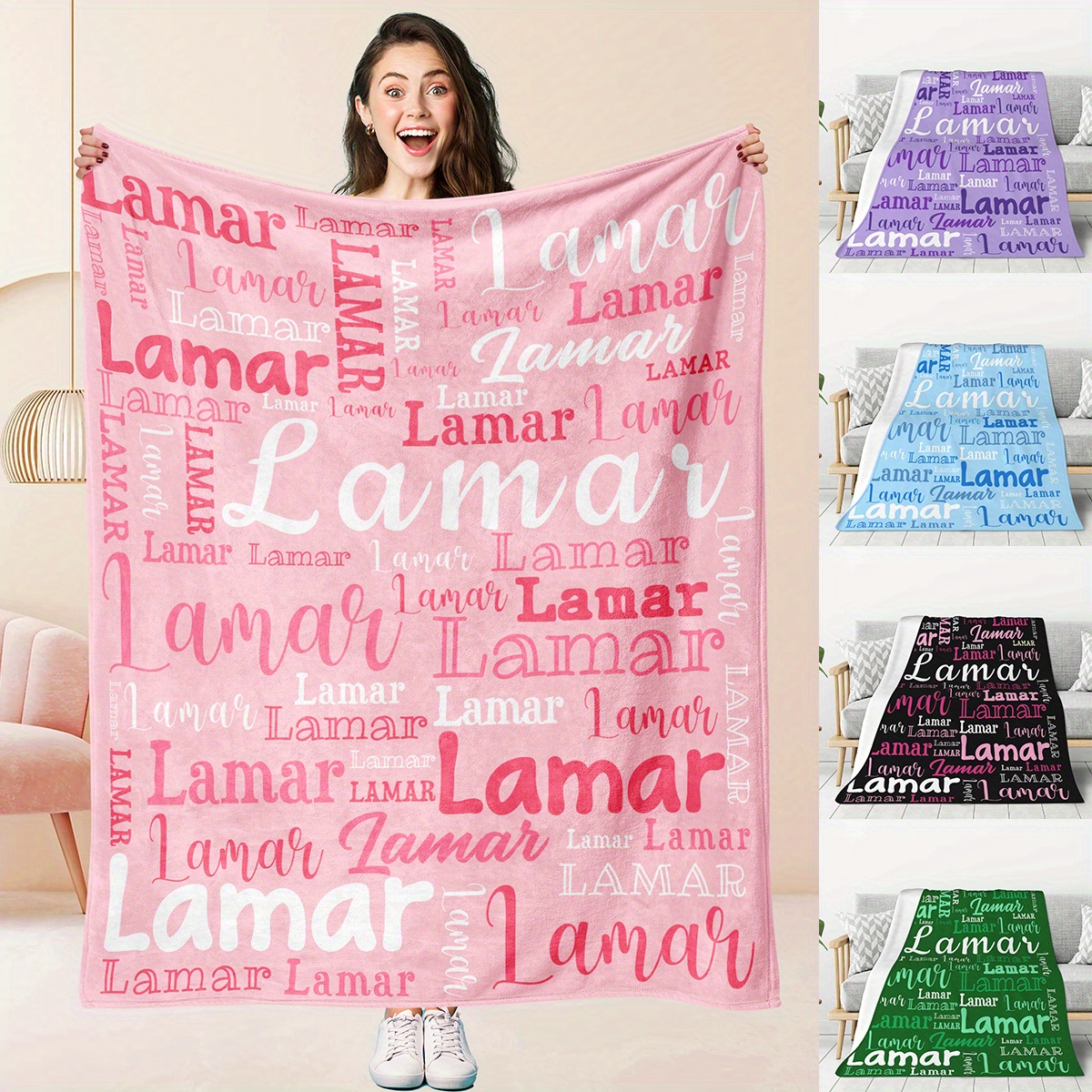 

Customizable Blanket , Personalized Knitted Blanket, Polyester Towel Set, Rectangular, For , Christmas, Home & Decor