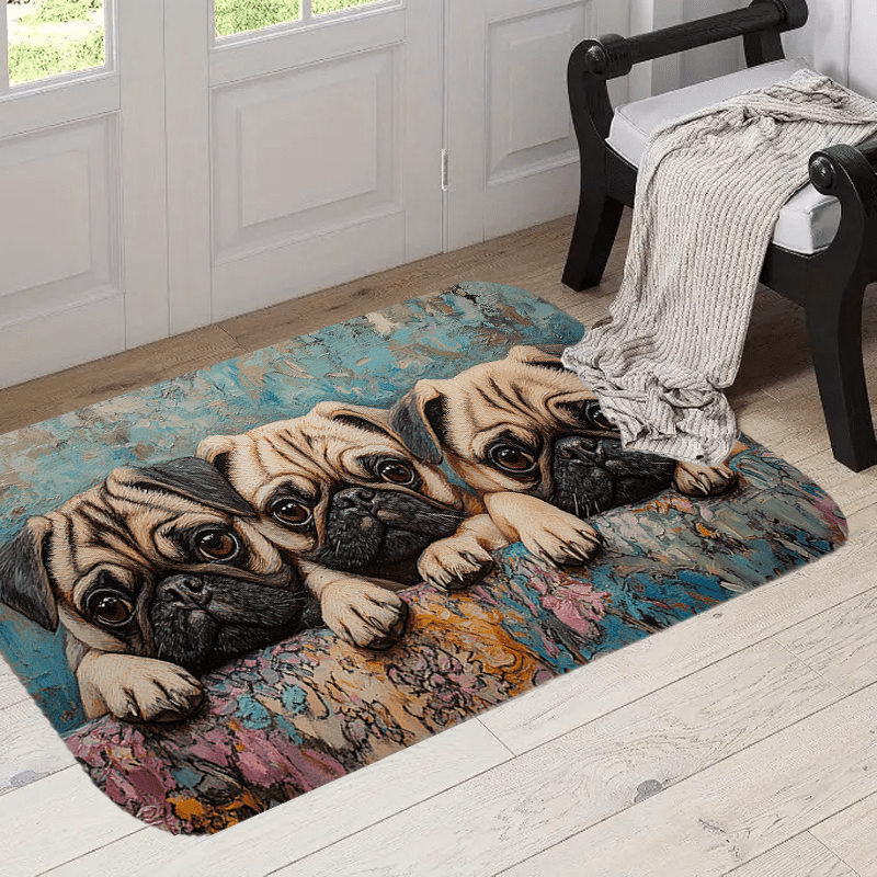 

1pc Mat, Washable, , Entryway Rug, 3d Printed , Mat