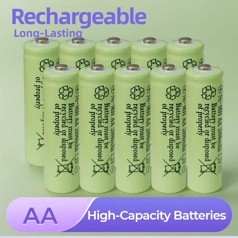 

6-15pcs Rechargeable Aa Batteries 1.2v - Long- For , Universal