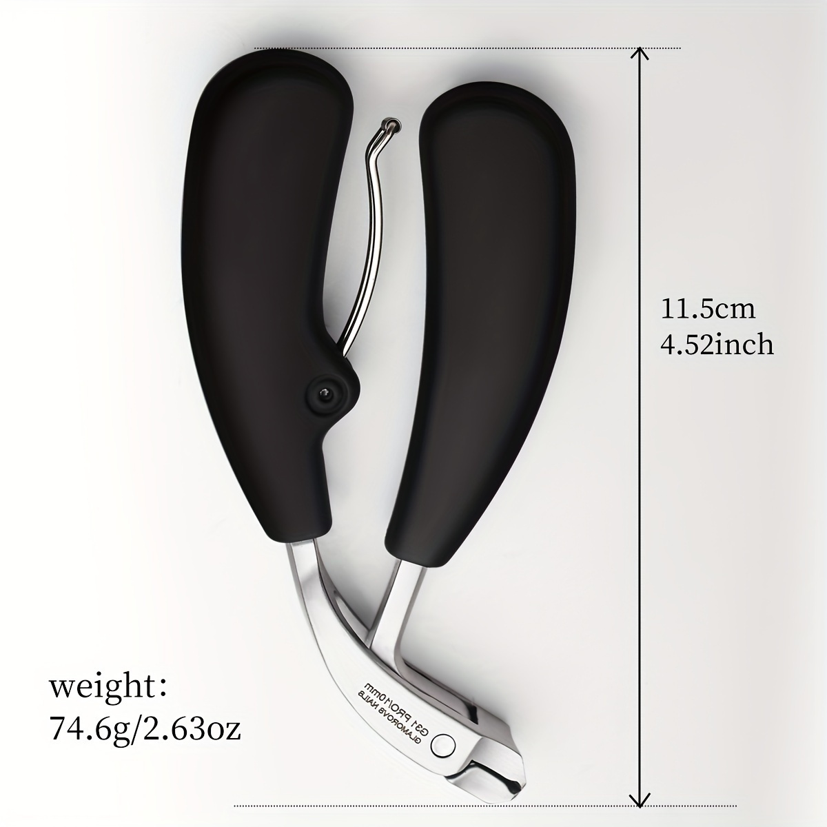 TEMU Stainless Steel Nail Clippers For Thick Nails - & Curved Design, 25° Precision Blade, Foldable With Storage Case, Durable Manicure Tool For & Toenails, Toenail Grooming, , Sharp Blade
