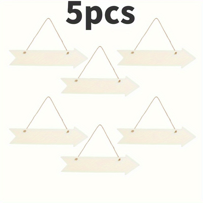 Image of 5pcs Drink Arrow-shaped Hanging , Universal Party Decoration, Drink-made, Wall-wall Directional Arrow Plates, No Electricity Needed, Featless, Easy To Hang