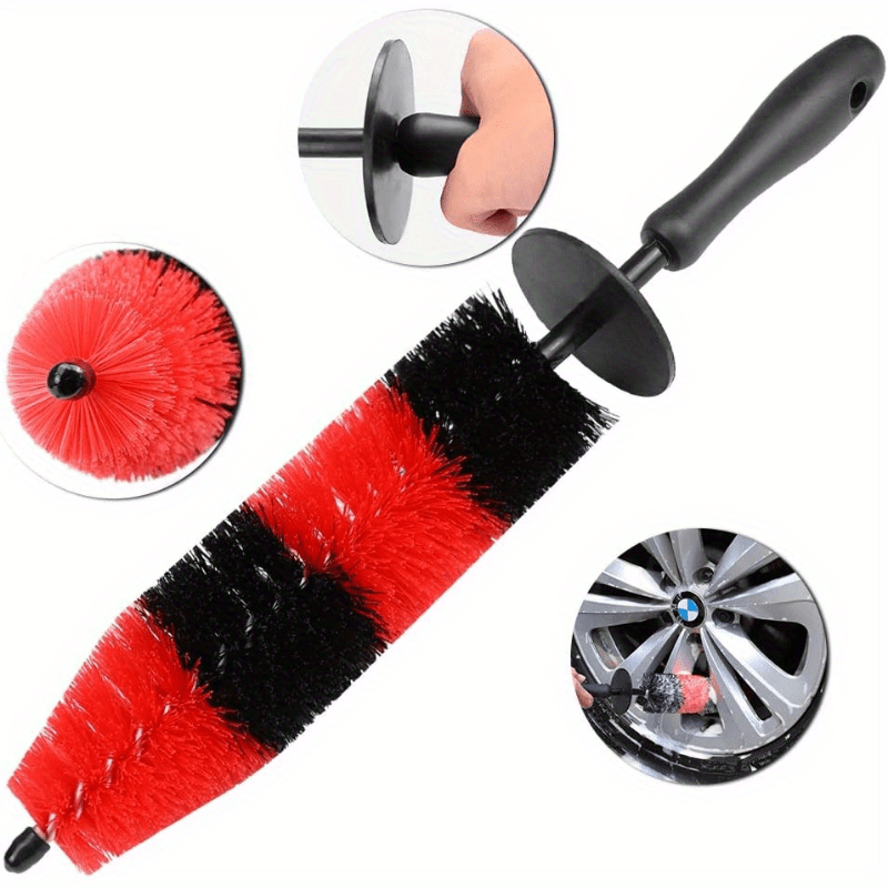 

17" Long Soft Wheel Brush - -free Rim And Tire Cleaner For Cars, Motorcycles, Bikes - Ideal For Detailing Wheels, Rims, Exhaust Tips, Engines - Ergonomic Handle With Design, Tire Tools