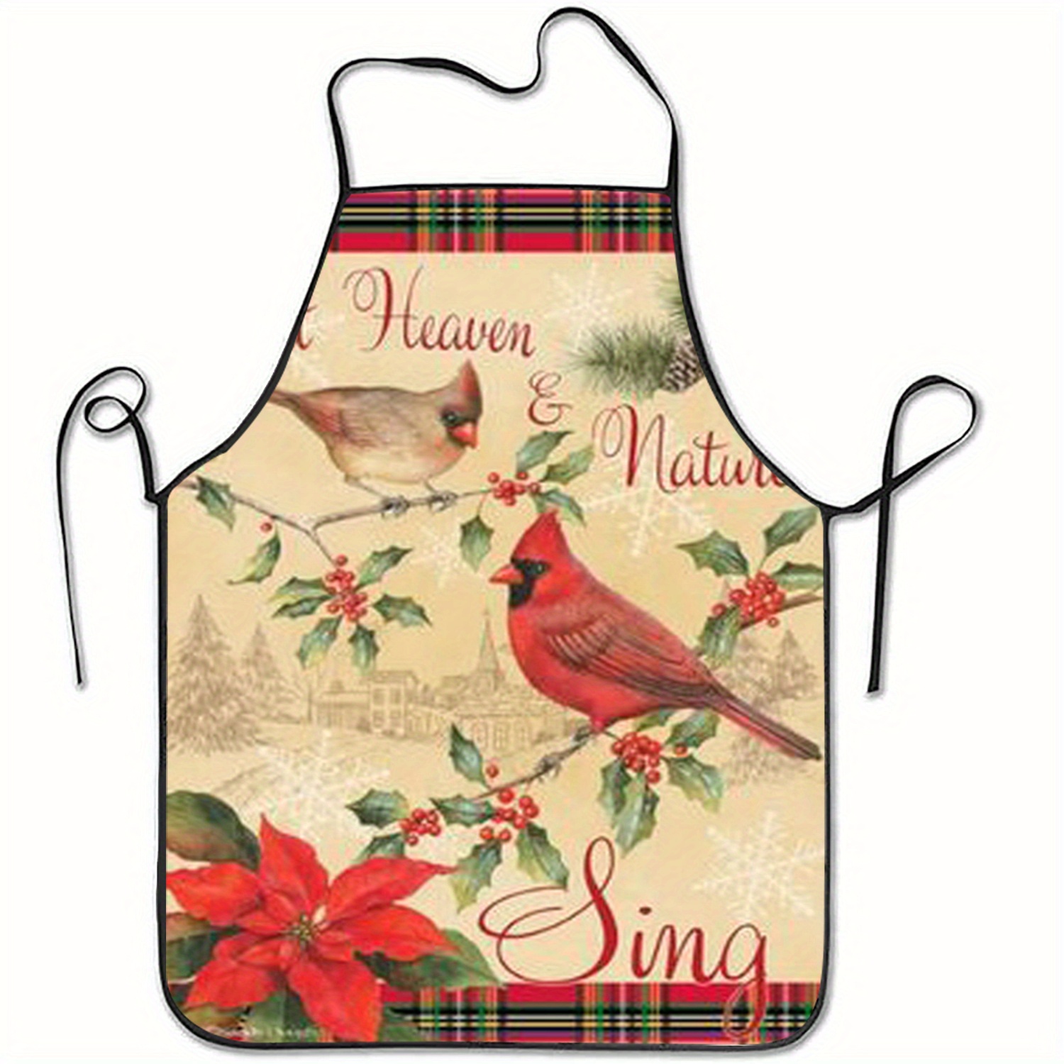 

1pc Christmas & Sleeveless Polyester For Cooking, , And Use