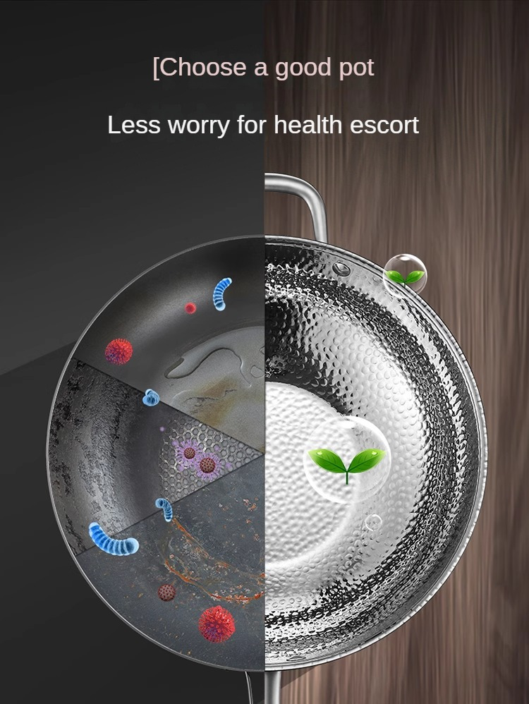   stainless steel   non stick healthy cooking pan for gas induction stoves   home kitchens details 4