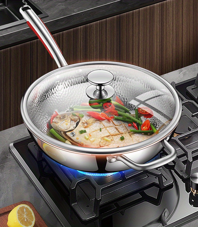   stainless steel   non stick healthy cooking pan for gas induction stoves   home kitchens details 17