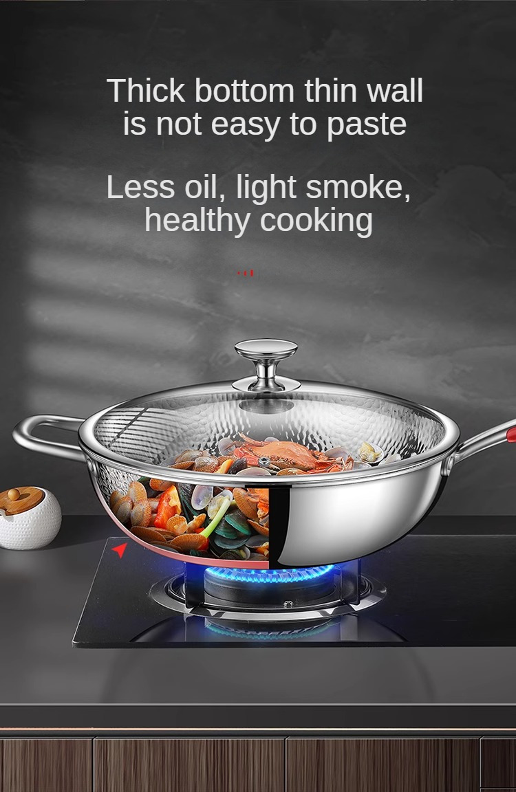   stainless steel   non stick healthy cooking pan for gas induction stoves   home kitchens details 18