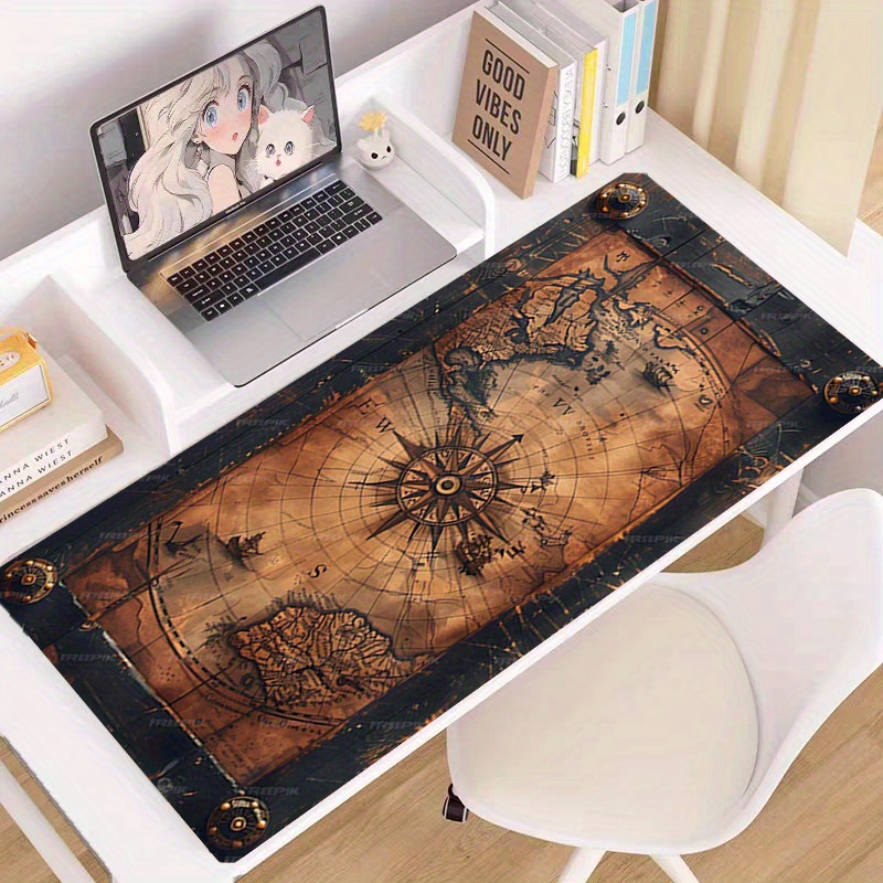 

1pc Large Map Mouse Pad, Desk Mat, Mousepad , Computer Keyboard Pad, For And - 1035