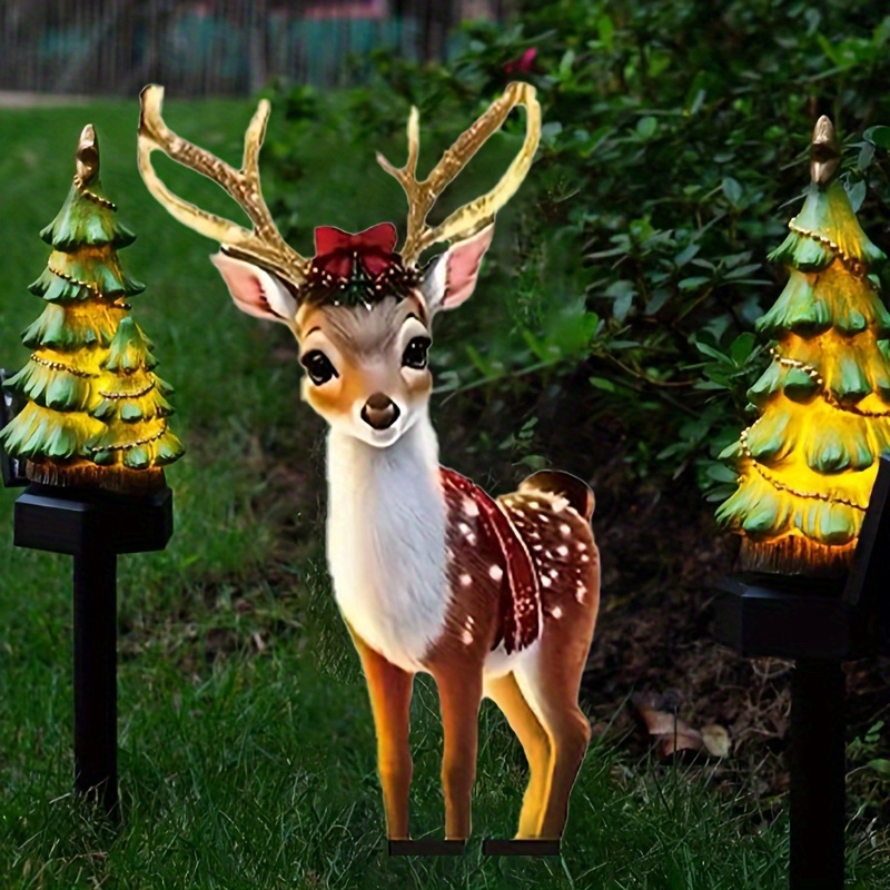 

Vibrant Acrylic Reindeer Garden Stake - Battery-free, Outdoor Christmas Decor