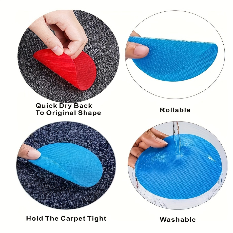 of reusable strong   plastic carpet markers with storage pouch ideal for office porch gaming yoga outdoor activities details 0