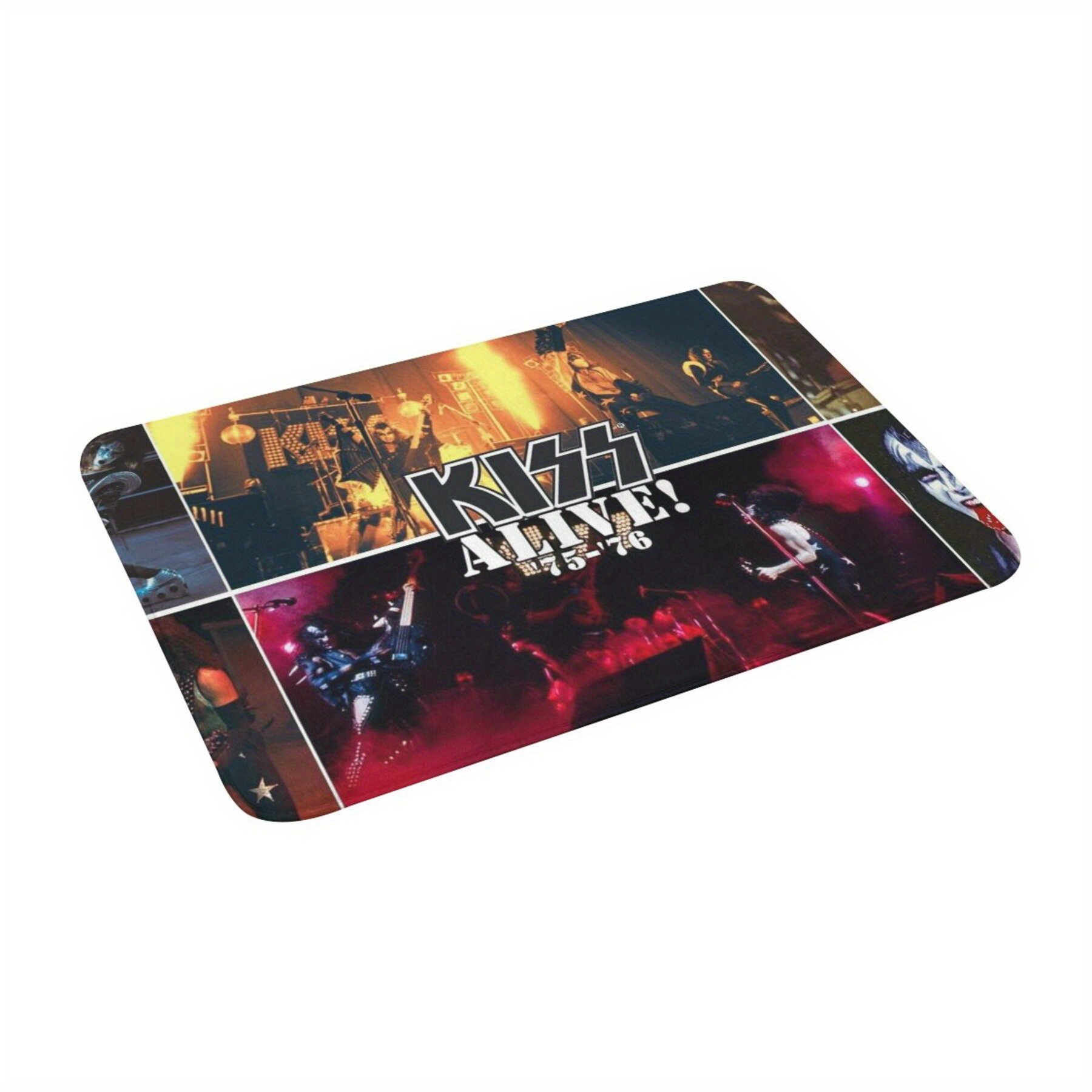 

Kiss-themed Non-slip Doormat - Machine Washable, Polyester, Home &
