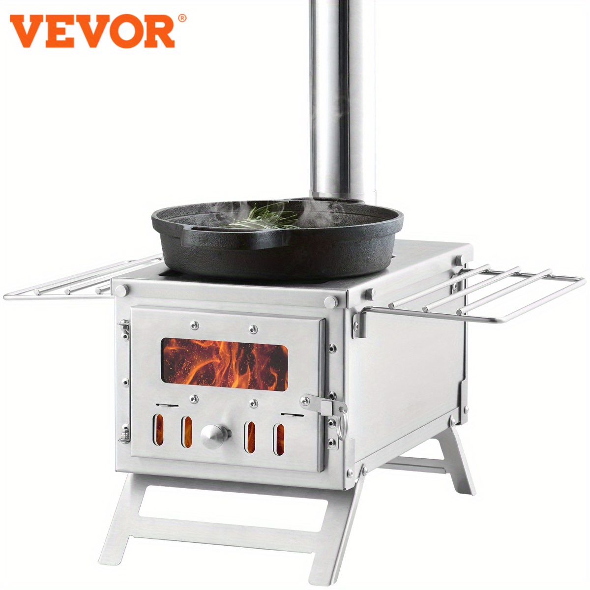 TEMU Vevor Wood , 80 , Camping , Portable Wood Pipes & Gloves, 700in³ Hot For Cooking And Heating 8 Pipes