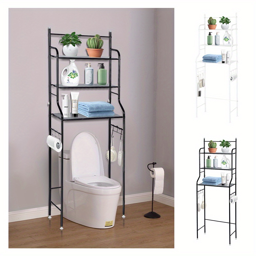 TEMU Étagère de rangement pour toilettes, étagère de salle de bain, 165 X 55 X