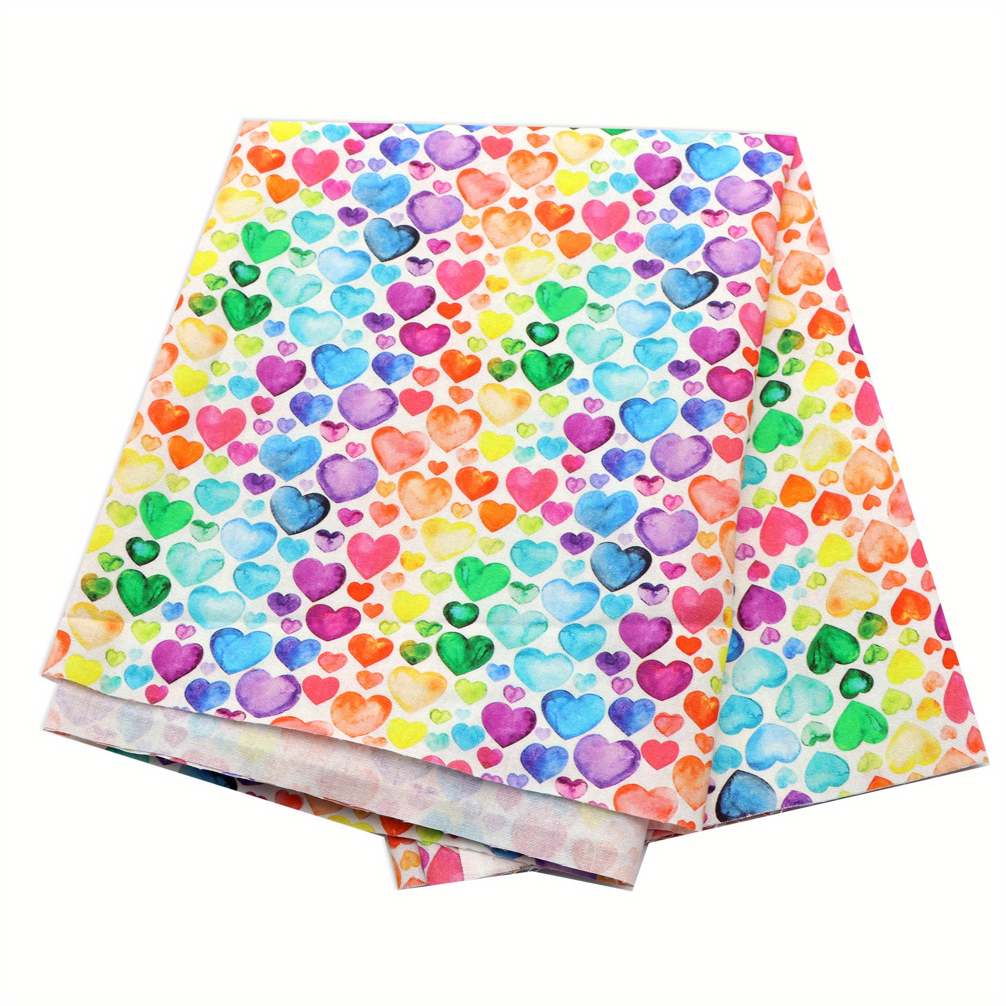 Image of 1pc Of Valentine's Day Themed Heart Love Quilting Fabric Measuring 57x19.68 Inches (145x50 Cm), Made From 100% Cotton, Suitable For Handmade Projects And Crafts (130gsm)