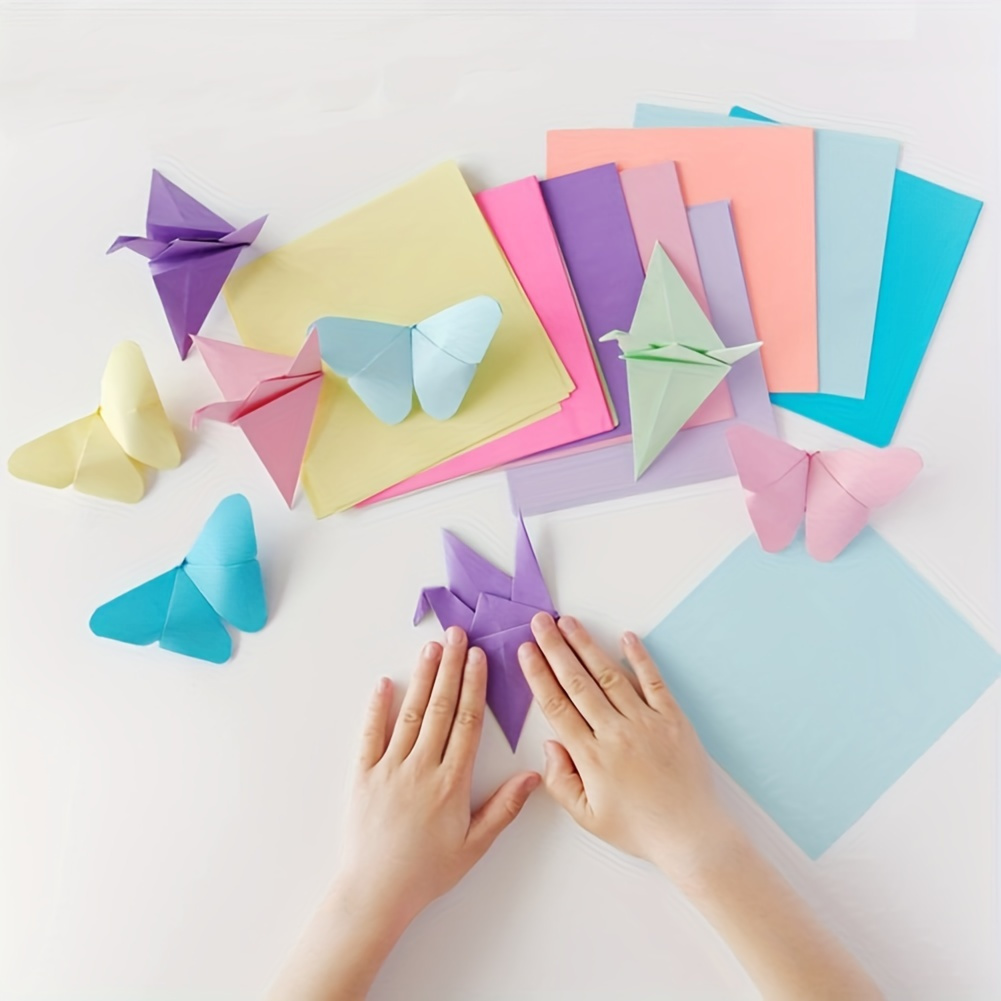 

Sheets Vibrant Origami - 10 Assorted Colors, 6x6 Inches, Diy Crafts, Handicrafts, And Office Stationery