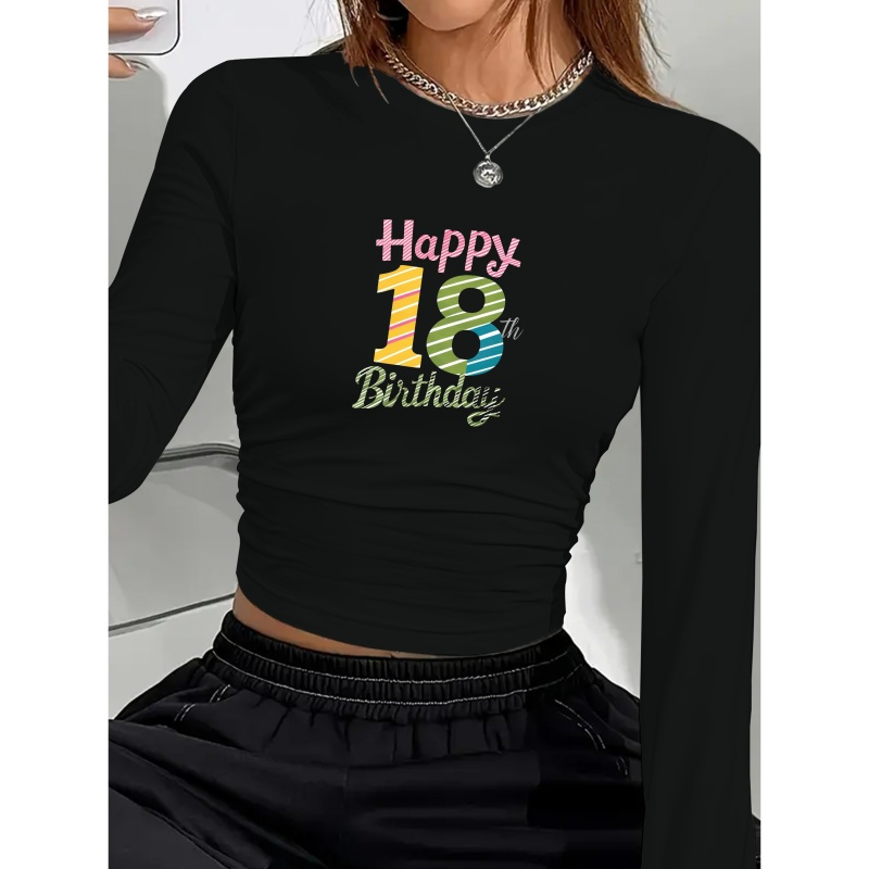 

Happy 18th Birthday Women' Long Sleeve Shirt