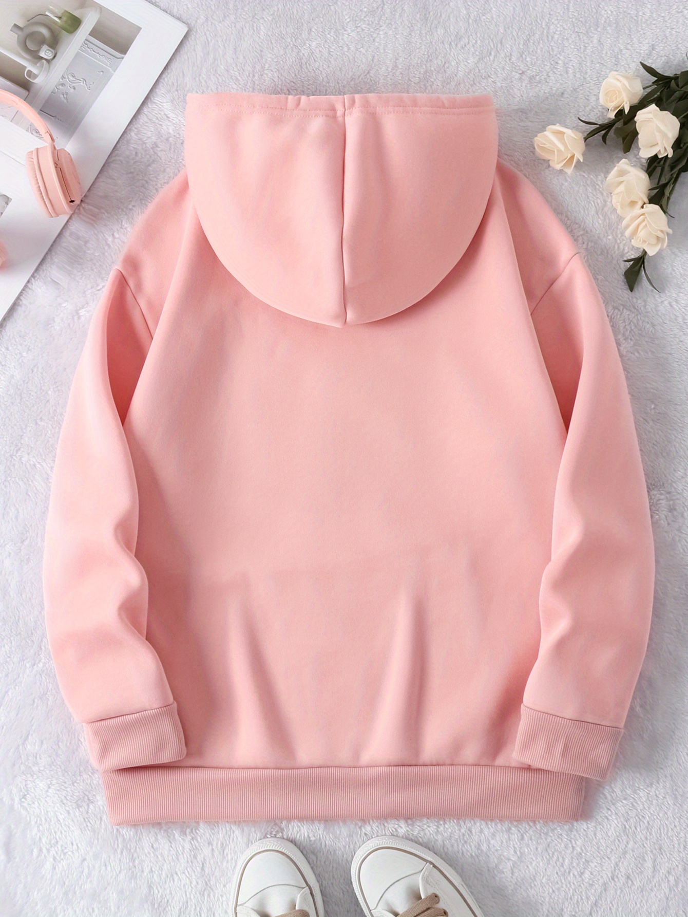 sudadera capucha rosa mujer estampado Temu Colombia