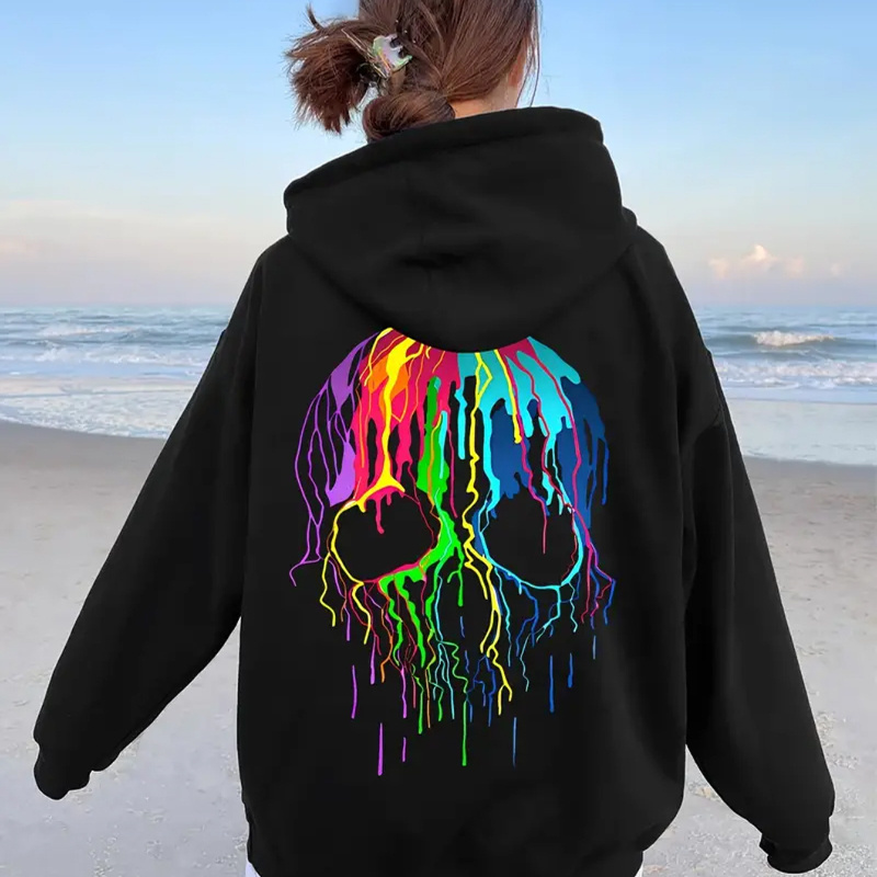 

Plus Size Hoodie, Drawstring Casual Hooded Sweatshirt For Winter & Fall, Women's Plus Size Clothing