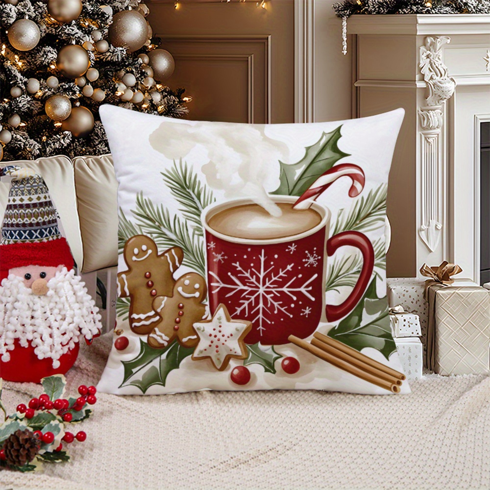 

& Christmas- Pillowcase - -sided , For Sofa & Bedroom Decor, Washable, Zip - 17.7"x17.7" Or 19.7"x19.7", No Included