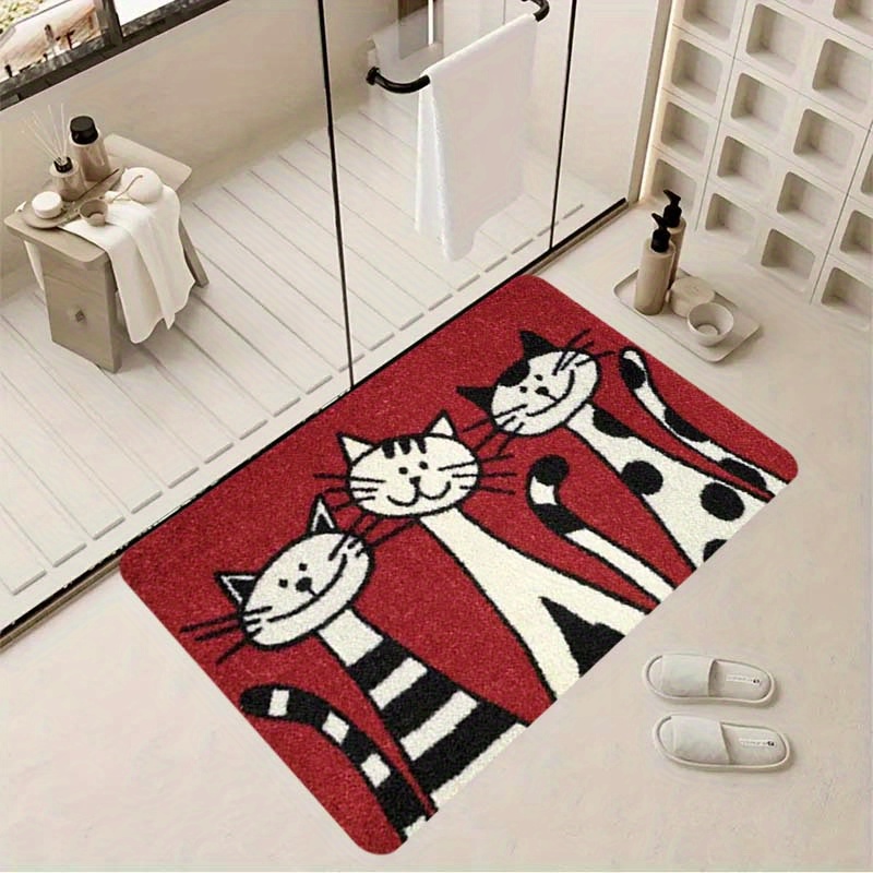 

1pc 1.1cm Kitchen Mat, Pattern Mat Thickened, -slip, -, Stain-, Suitable For Kitchen, , Porch, And