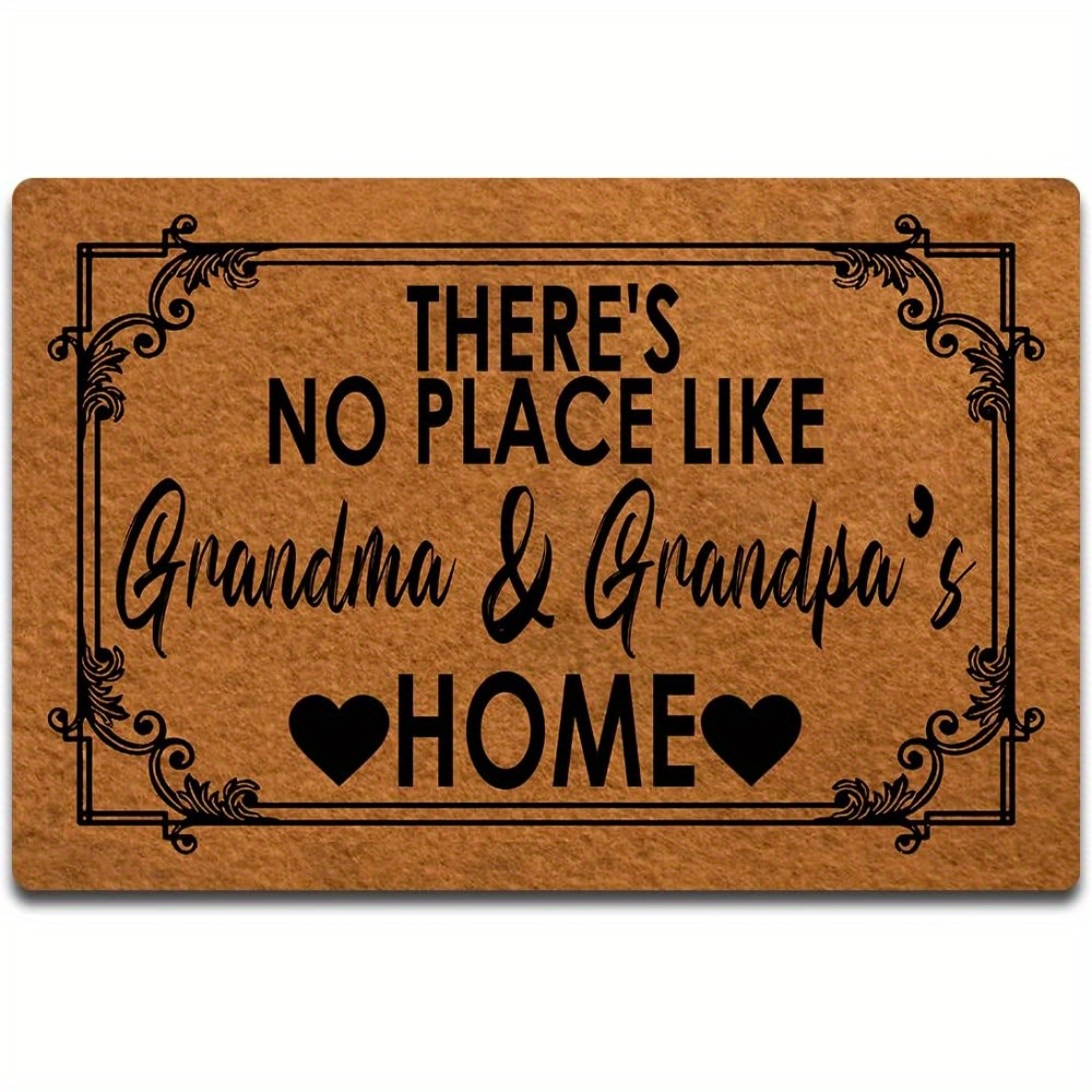 

Grandma & ' 's No Place Like Grandma And 's Home 00 Doormat Entrance Floor Mat Funny Doormat Non Slip Mats Bathroom Kitchen Decor Area Doormat 24"(l) By 16"(w)