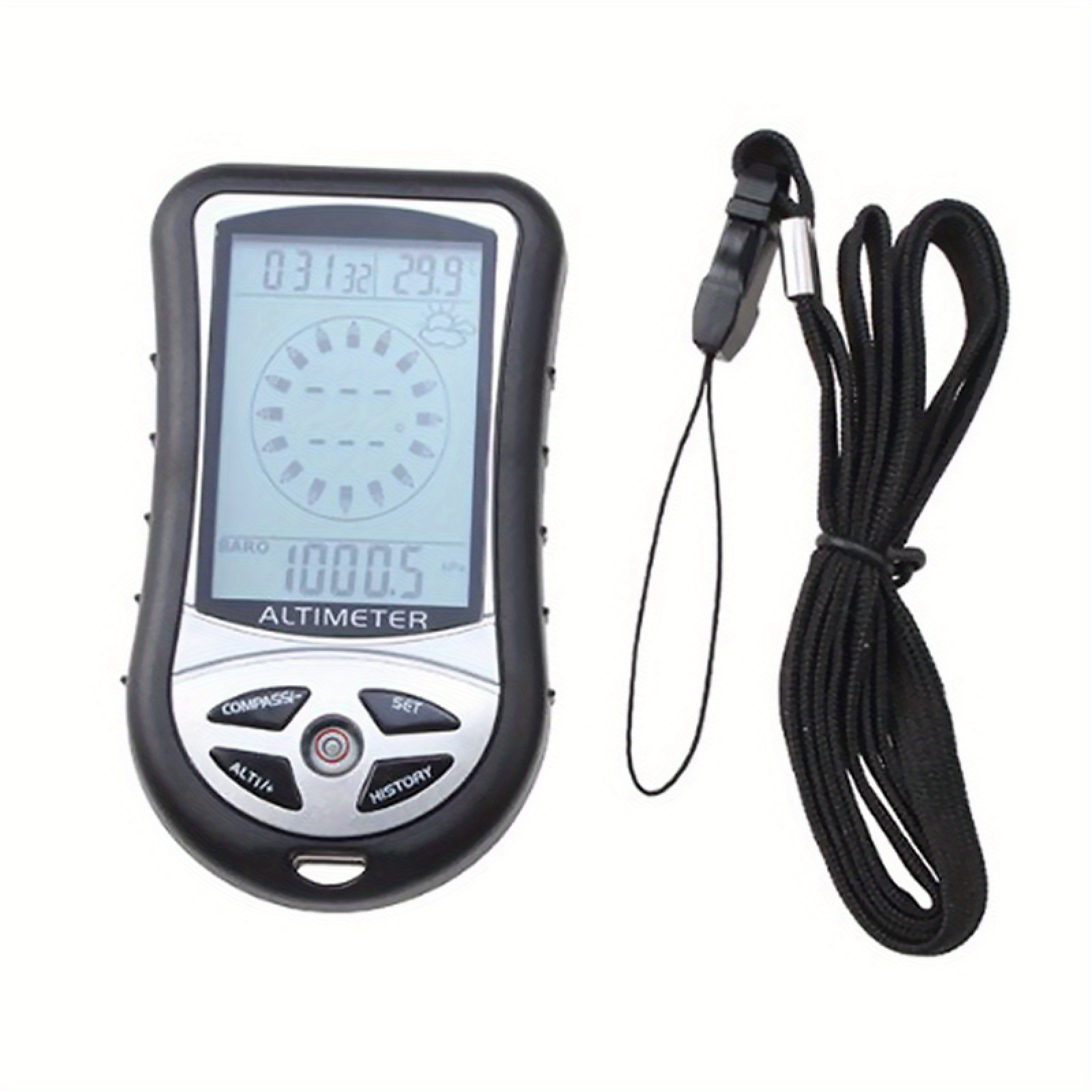 Mini Baromètre Multifonction 8 En 1 LCD - Altimètre Altitude Température Horloge Météo Thermomètre Portable