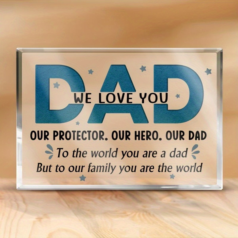 TEMU To My Dad Gifts From Daughter Son Wife, Fathers Day Birthday Gifts For Dad, Papa, Dad Acrylic Sign Desk Decorations, Novelty Gifts For Father
