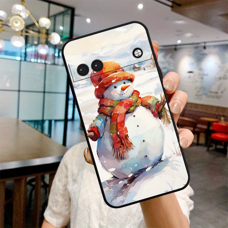 

Christmas Hat Snowman Tpu Shockproof Phone For 6 6a 7 8 8a 7a Xl