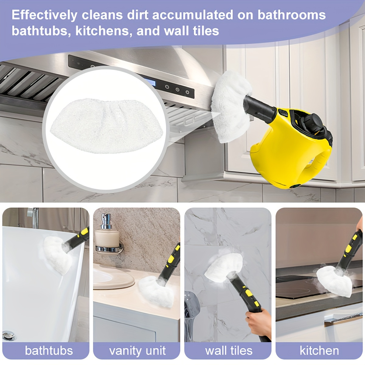 karcher steam mop replacement pads cover set easy assembly deep clean reusable for bathroom kitchen tile compatible with sc1 sc2 sc3 sc4 sc5 models details 1