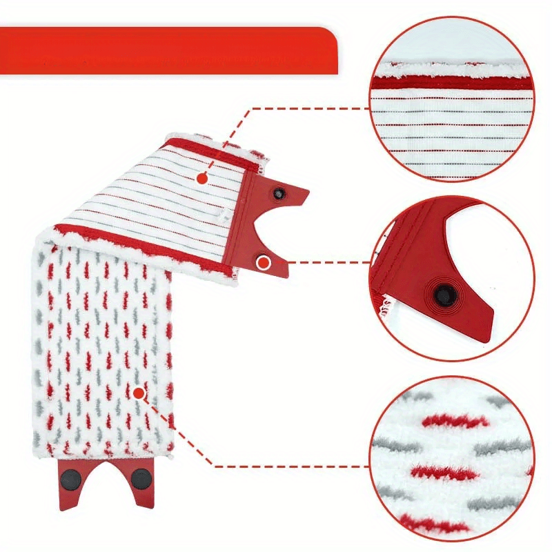   xl flat mop head vileda microfiber replacement pad plastic fabric vacuum floor attachment   clamp for home kitchen use details 5