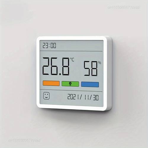 1pc lcd digital thermometer and hygrometer for indoor use with clock function