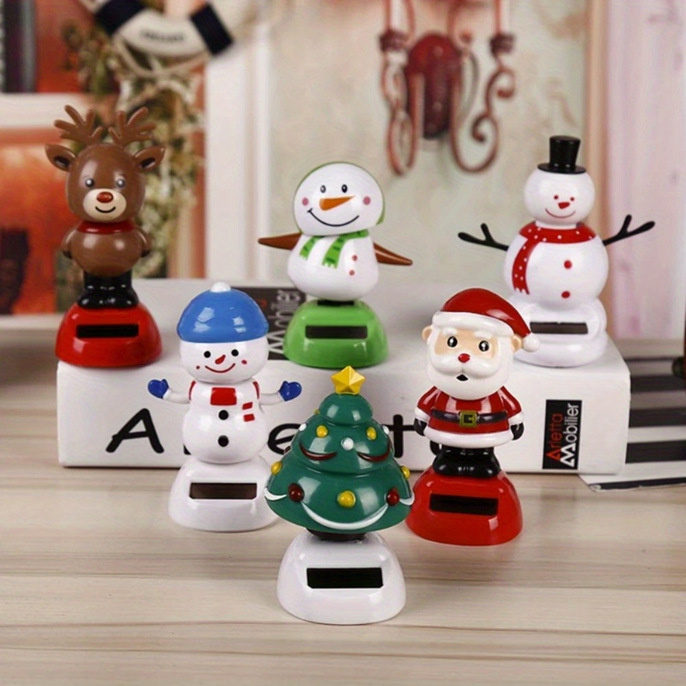 

Solar-powered Dancing Santa Claus And Snowfor Man Decorations For Cars - Creative Swinging And Shaking Ornaments