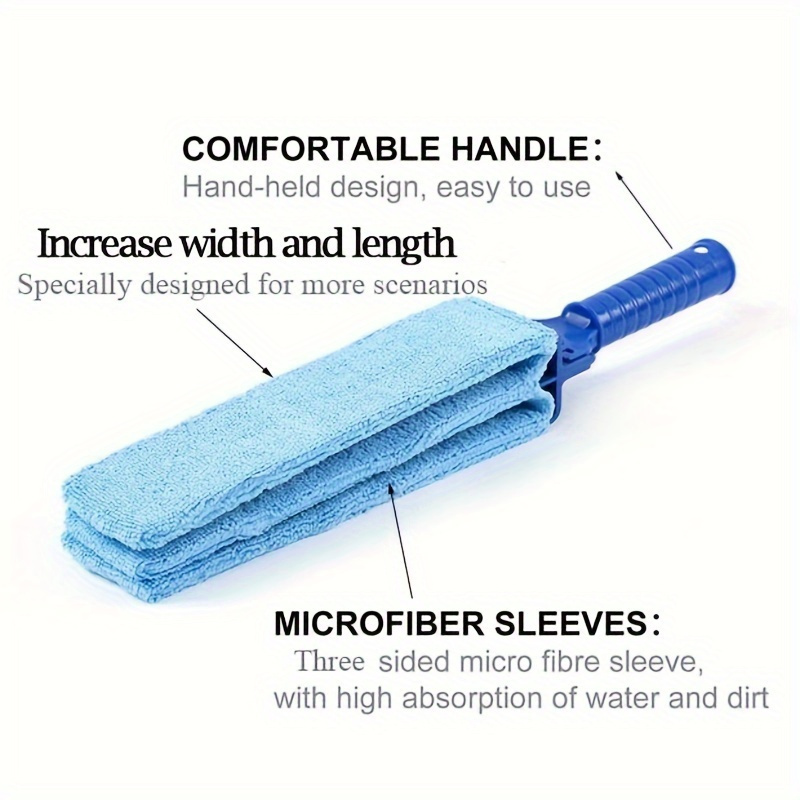 extra large blinds duster pro extendable window blinds cleaner with soft microfiber sleeves and long handle effective cleaning tool for window blinds air conditioner vents fans car vents and more Product details 3