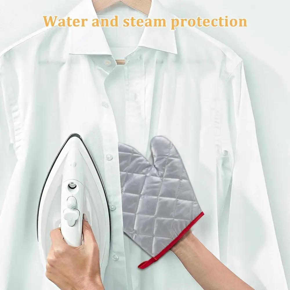 garment steamer ironing glove waterproof anti steam mitt with finger loop heat resistant gloves for clothes steamers holder pad details 3