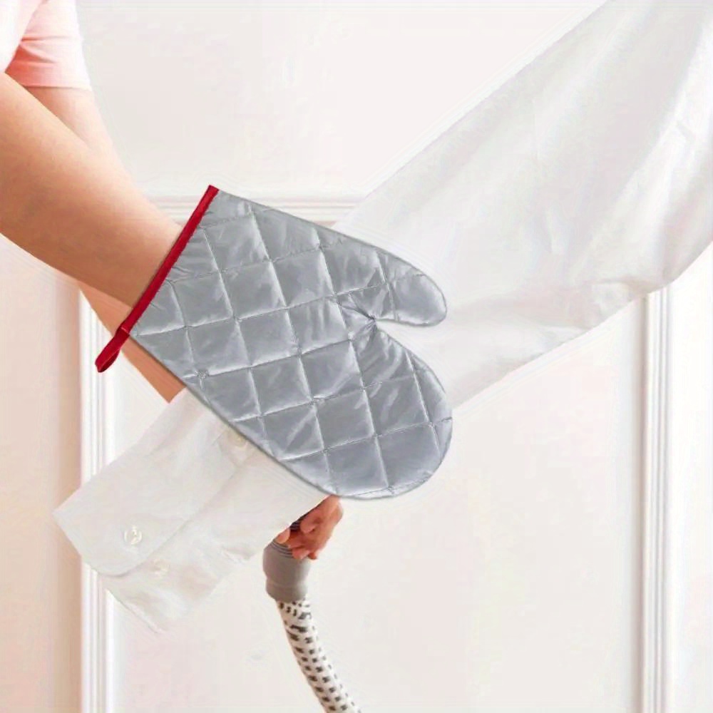 garment steamer ironing glove waterproof anti steam mitt with finger loop heat resistant gloves for clothes steamers holder pad details 4