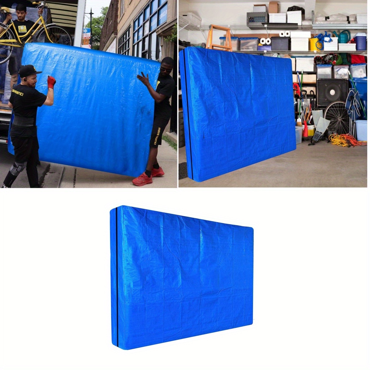 Heavy Duty Extra Thick Queen Mattress Storage Bag – Zipper Closure, Handles, Vinyl Moving Cover