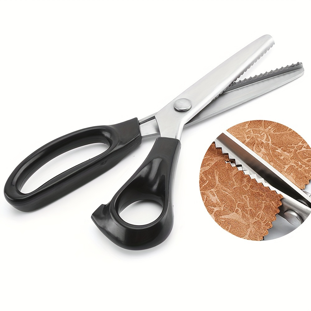 1pc high carbon stainless steel zig zag scissors sharp   teeth for precise cutting ideal for diy handiwork lace cloth crafts dressmaking sewing and tailoring durable and long lasting sewing shears for crafting and  