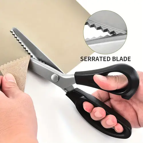 1pc high carbon stainless steel zig zag scissors sharp teeth for precise cutting ideal for diy handiwork lace cloth crafts dressmaking sewing and tailoring durable and long lasting sewing shears for crafting and