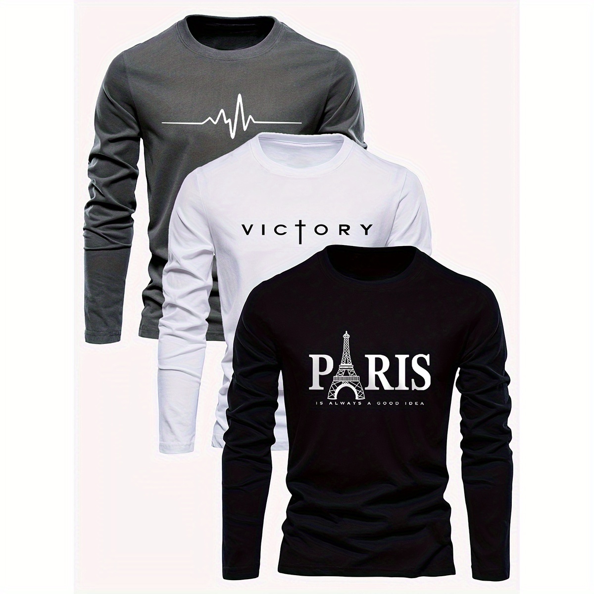 

Long Sleeve T-shirts 3- & Graphic, , Polyester & Elastane , Regular Fit, Slight - Pullovers